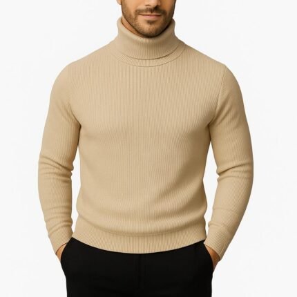 Premium Turtle Neck (Beige)