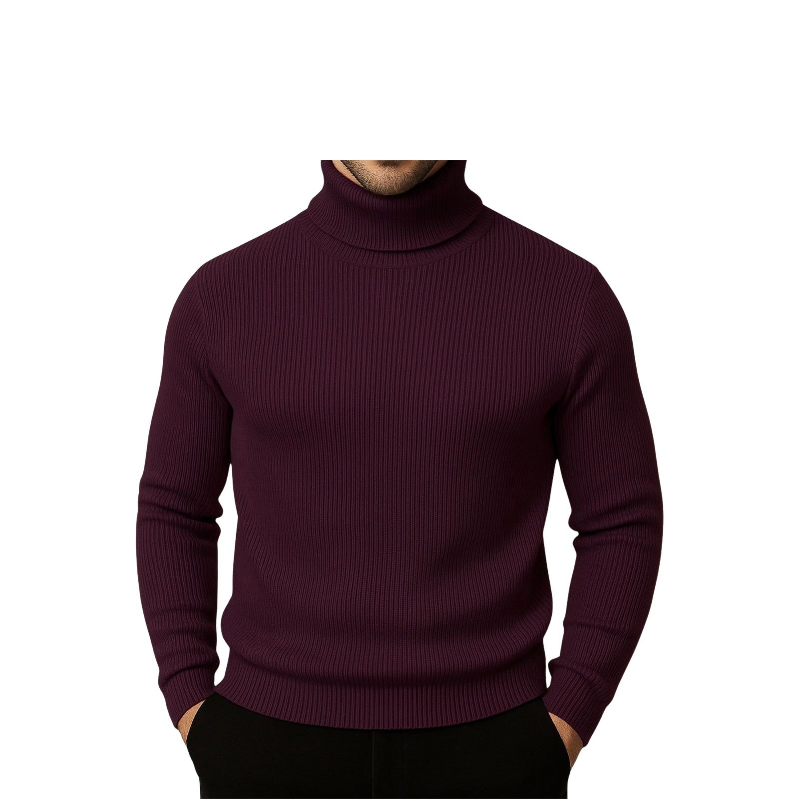 WhatsApp Image 2025-12-20 at 11.15.02 PM (1) Premium Turtle Neck (Deep Wine) - Image 1